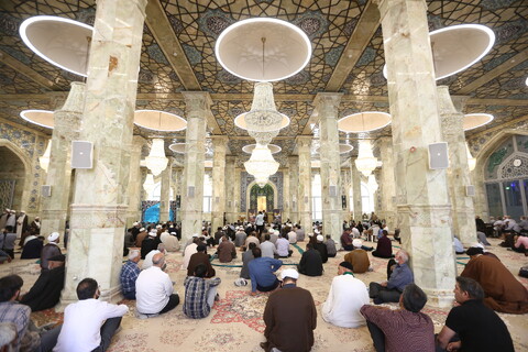 تصاویر/ مراسم بزرگداشت شهدای روحانی حادثه تروریستی حرم رضوی در مسجد اعظم قم