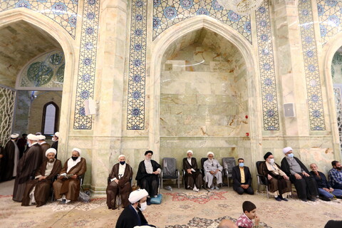 تصاویر/ مراسم بزرگداشت شهدای روحانی حادثه تروریستی حرم رضوی در مسجد اعظم قم