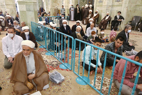 تصاویر/ مراسم بزرگداشت شهدای روحانی حادثه تروریستی حرم رضوی در مسجد اعظم قم