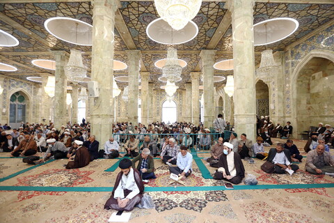 تصاویر/ مراسم بزرگداشت شهدای روحانی حادثه تروریستی حرم رضوی در مسجد اعظم قم