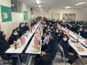 تصاویر/ ضیافت افطاری ویژه دانش آموزان دبیرستان دخترانه قمصر
