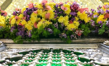 تصاویر/ گل آرایی آستان مقدس حضرت عبدالعظیم حسنی(ع) در ولادت امام حسن مجتبی(ع)