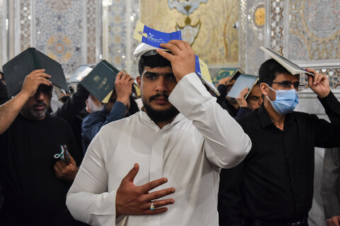 تصاویر/ مراسم احیاء زائرین عرب‌زبان در حرم مطهر رضوی