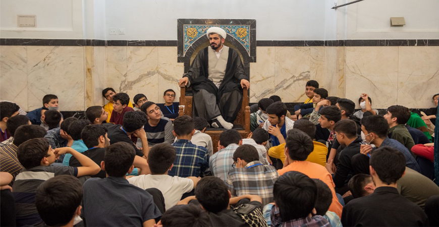 Young students practice I’tikaf in Goharshad Mosque