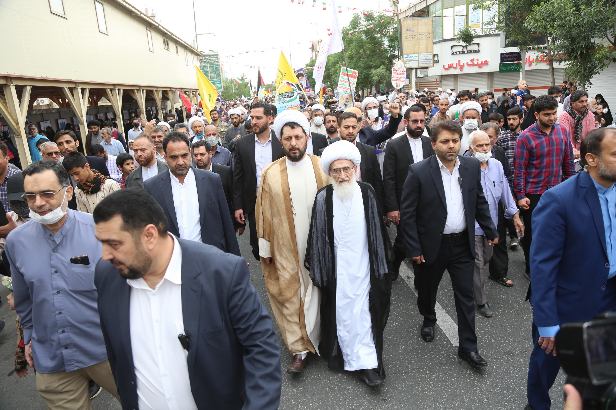 تصاویر/ حضور مراجع، علما و شخصیت‌ها در راهپیمایی روز جهانی قدس