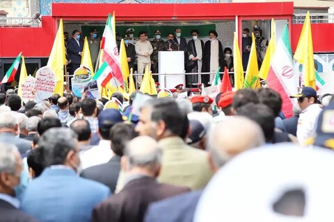 تصاویر/ حضور پرشور مردم تبریز در راهپیمایی روز قدس