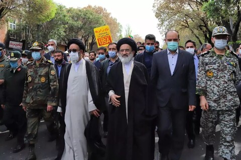 تصاویر/ حضور پرشور مردم تبریز در راهپیمایی روز قدس