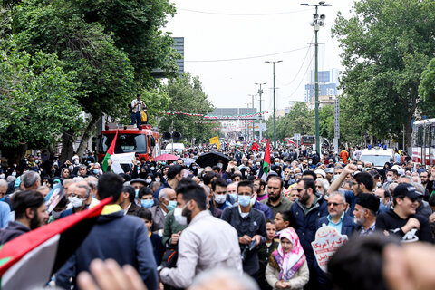 تصاویر / راهپیمایی مردم قزوین در روز جهانی قدس