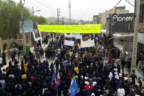 تصاویر/ راهپیمایی روز جهاتی قدس در شهرستان تکاب