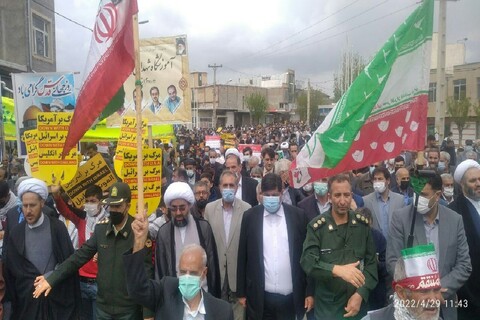 تصاویر/ راهپیمایی روز جهاتی قدس در شهرستان تکاب