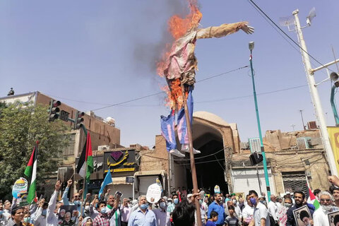 تصاویر/قیام یزدی ها در اولین روز قدس قرن جدید