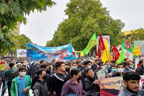 تصاویر/ حضور روحانیت و مردم کرمانشاه در راهپیمایی روز جهانی قدس