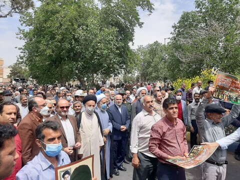 تصاویر/ راهپیمایی روز جهانی قدس در آران وبیدگل