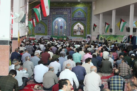 تصاویر/حضور روحانیون و طلاب مدارس علمیه آران وبیدگل همدوش دیگراقشارجامعه در راهپیمایی روز جهانی قدس