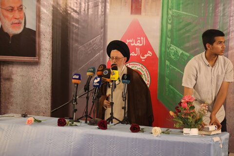 تصاویر/ کنفرانس بین المللی روز جهانی قدس با عنوان "القدس هی المحور" در بغداد