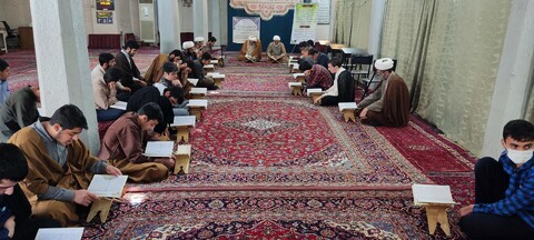 تصاویر/ اختتامیه طرح تلاوت قرآن کریم در ماه مبارک رمضان در مدرسه شیخ الاسلام قزوین