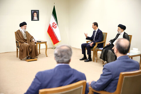 تصاویر/ دیدار رئیس‌جمهور سوریه و هیئت همراه با رهبر معظم انقلاب