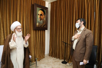 تصاویر / دیدار وزیر تعاون، کار و رفاه اجتماعی با آیت الله العظمی نوری همدانی