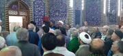 حضور زائران امروز پنج شنبه سر مزار آیت الله العظمی صافی(ره) در کربلای معلی+فیلم و عکس