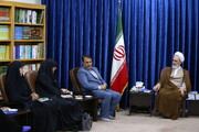 PHOTOS/ Ayatollah Arafi meeting with the Iran deputy minister for female sports development