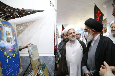 تصاویر / افتتاحیه نمایشگاه از تعهد سرخ از حجره تل سنگر ( کنگره 4000 شهید روحانی )