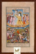 تابلو نقاشی جنگ خندق در موزه آستان مقدس حضرت معصومه سلام الله علیها به نمایش در آمد