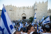 اقدام شهرک نشینان اسرائیلی در برگزاری راهپیمایی پرچم در قدس و یورش به مسجد الاقصی