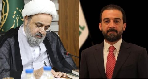 حجت الاسلام حمید شهریاری و محمد الحلبوسی رئیس مجلس نمایندگان عراق