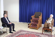 تصاویر / دیدار مدیرعامل بانک ملی با آیت الله العظمی جوادی آملی