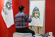 تصاویر/ کارگاه نقاشی نگارخانه رضوان با موضوع «شهید عبدالحسین برونسی»