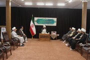 دیدار امام جمعه و مدیر مدرسه علمیه شهرستان سامن با رئیس شورای حوزه همدان