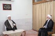 Photo/ Grand Ayatollah Makarem Shirazi Meets Iran Judiciary Chief