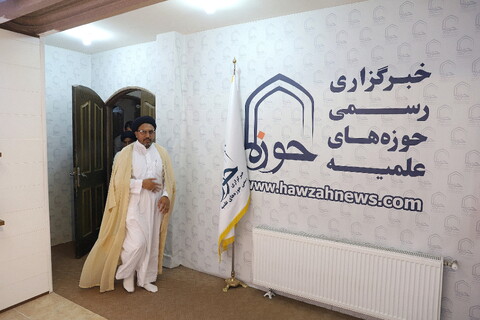 Photo/ Al-Qaem Seminary Secondary School Founder Sayed Aref Naghavi Visits Hawzah News Agency