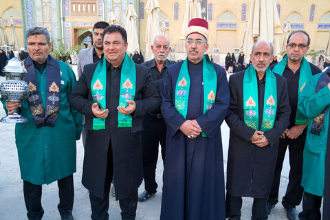 تصاویر/ حضور خدام حرم مطهر رضوی در اعتاب مقدسه عراق
