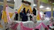 تصاویر/ جشن ازدواج ۶۰ زوج جوان در مصلای خورموج