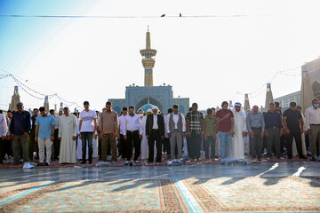 تصاویر/ اقامه نماز عید قربان در حرم مطهر رضوی