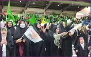 فیلم | خروش «دختران انقلاب» در ورزشگاه شهید شیرودی تهران