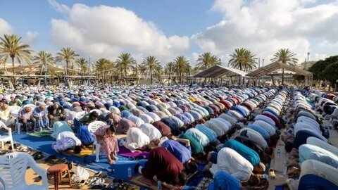 نماز عید قربان در شهر ملیله اسپانیا