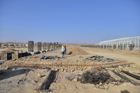 تصاویر/ بازدید معاون اجرایی رییس جمهور از کارخانه در حال احداث چادر مشکی در قم