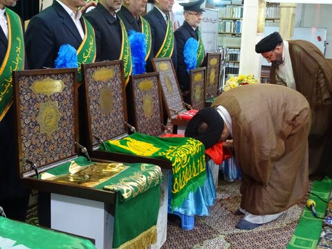 تصاویر/ دعای ندبه شهرستان ماکو با حضور خادمین مسجد جمکران