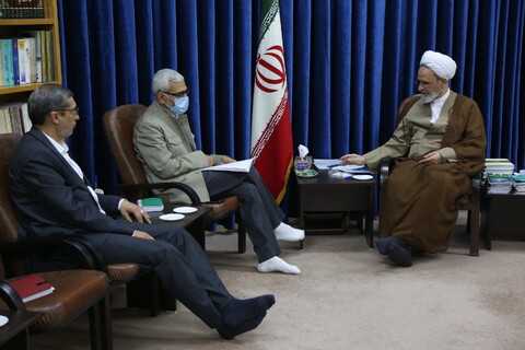 تصاویر/ دیدار رئیس سازمان ملی تعلیم و تربیت کودک با آیت الله اعرافی