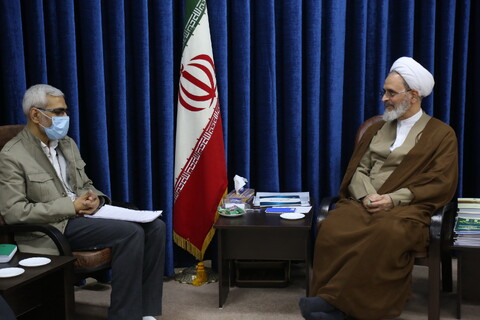 تصاویر/ دیدار رئیس سازمان ملی تعلیم و تربیت کودک با آیت الله اعرافی