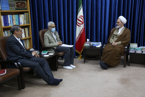 تصاویر/ دیدار رئیس سازمان ملی تعلیم و تربیت کودک با آیت الله اعرافی