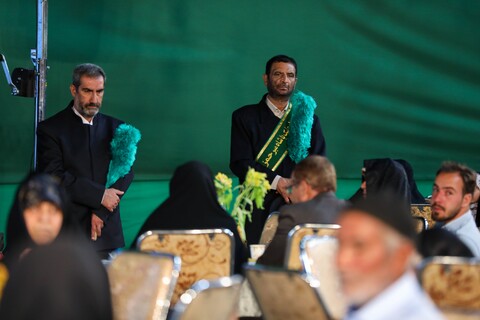 تصاویر/مراسم ازدواج ۳۶زوج جوان در امامزاده شاه میرحمزه اصفهان