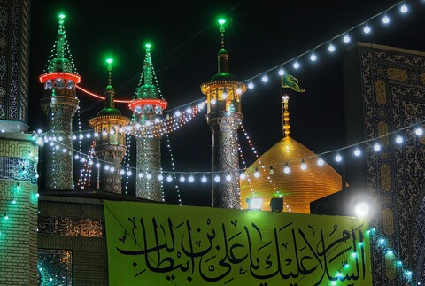 تصاویر/حال و هوای حرم کریمه اهل بیت (ع) در شب عید غدیر