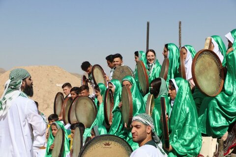 تصاویر/ بازسازی و بازخوانی واقعه عیدغدیرخم در پارک «سراب کوثر» شهر قروه