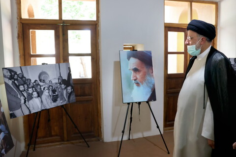 تصاویر/ بازدید رئیس جمهور از بیت امام خمینی (ره) در اراک