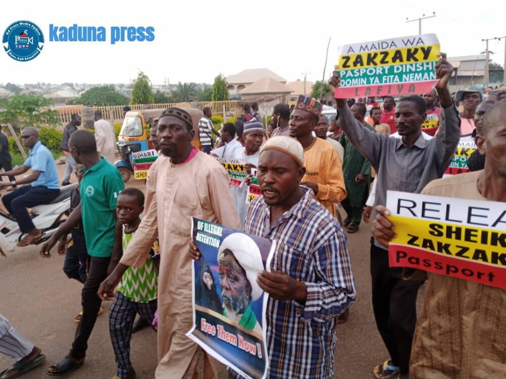  راهپیمایی مردم نیجریه در حمایت از فلسطین و شیخ زکزاکی