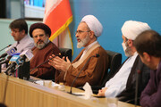 Photo/ Head of Iran's Islamic Seminaries speaking at the 10th meeting of Iranian cultural attachés