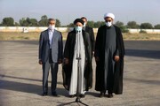 تصاویر / ورود رئیس جمهور به فرودگاه همدان